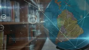 On start chart, line emerging on globe, nodes lighting, lines radiating for global data connection. Technology, networking, data, analytics, digital, innovation, communication - Powered by Shutterstock - Get 15% off with code: PIKWIZARD15