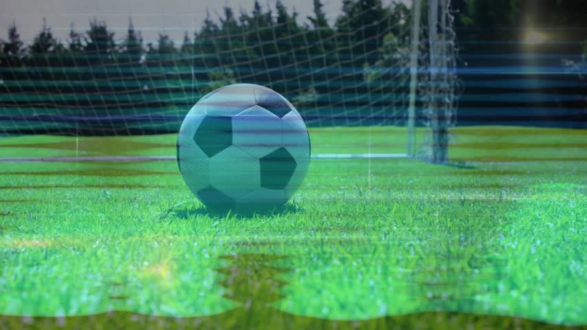 Competitor sliding cleat into soccer ball and stomping opponent's torso to gain ball control. Athleticism, competition, intensity, strategy, motion, outdoor, vigor
