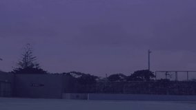 Male athlete entering field as tech UI showing world map gauges for analytics, launching javelin. Futuristic, innovation, sports, dynamic, technology, performance, visualization - Powered by Shutterstock - Get 15% off with code: PIKWIZARD15