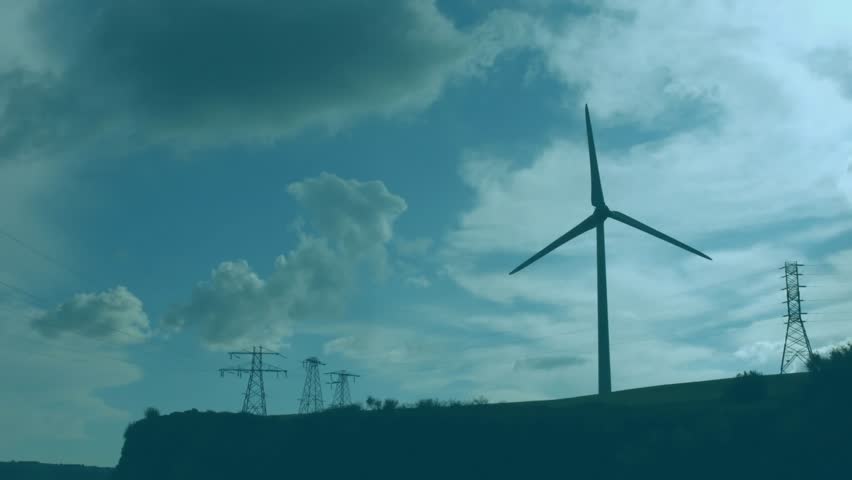 Data grid overlaying hill activating charts with rotating turbine blades visualizing performance. Renewable, sustainable, technology, analytics, digital, futuristic, environmental - Powered by Shutterstock - Get 15% off with code: PIKWIZARD15