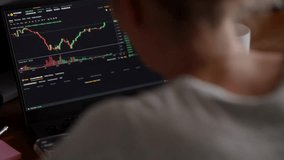 Digital trading cryptocurrency candlestick charts volume bars technical indicators. Real-time cryptocurrency market analysis trading strategy. financial charts and graphs real-time data cryptocurrency - Powered by Shutterstock - Get 15% off with code: PIKWIZARD15