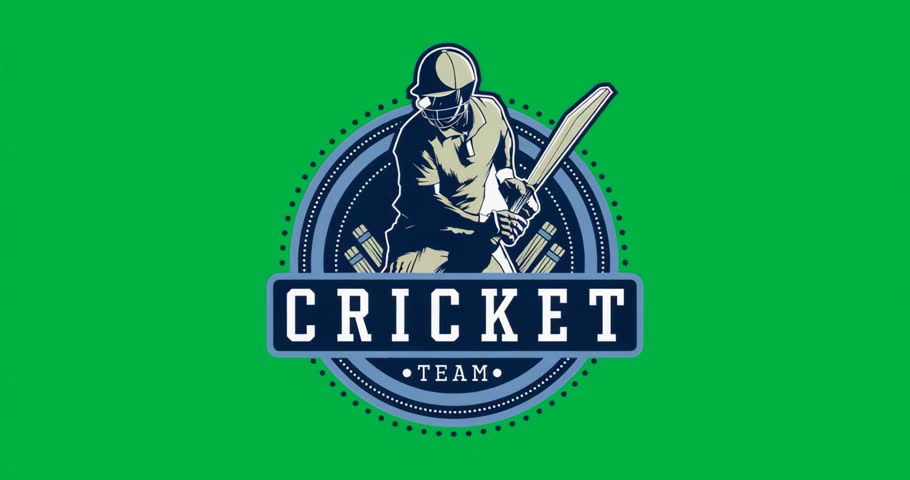 Emblem emerging with transparent backdrop shifting behind batsman holding bat for logo stability. Sport, branding, emblem, esports, digital, modern, athletic