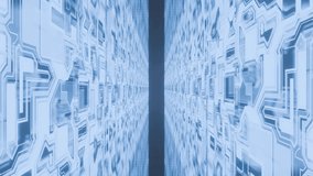 Abstract Digital Technology Tunnel Futuristic Circuit Board Corridor 4K 60fps Loop. 3D Illustration - Powered by Shutterstock - Get 15% off with code: PIKWIZARD15