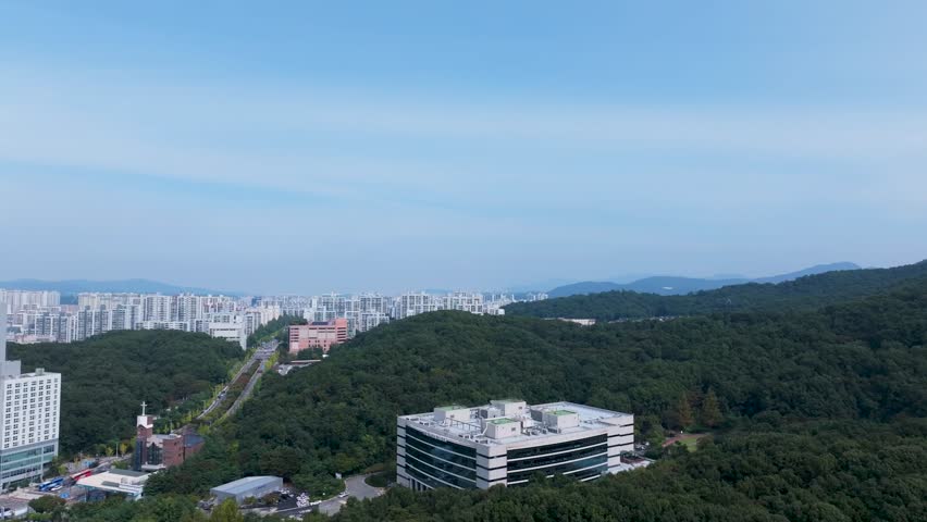 Cityscape from the sky, Bundang-gu, Seongnam-si, Gyeonggi-do, Korea
