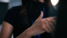 Professional Female Call Center Operator, IT Support at Office Desk, Talking Online with Clients and Providing Professional Customer Support Services. Call Center Agent Providing Call Center Support. - Powered by Shutterstock - Get 15% off with code: PIKWIZARD15