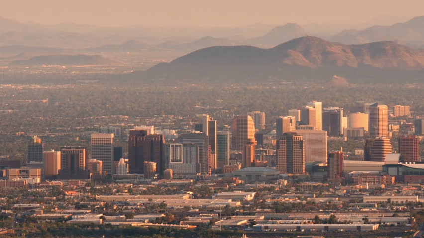 Phoenix Arizona Downtown Skyline Pan 