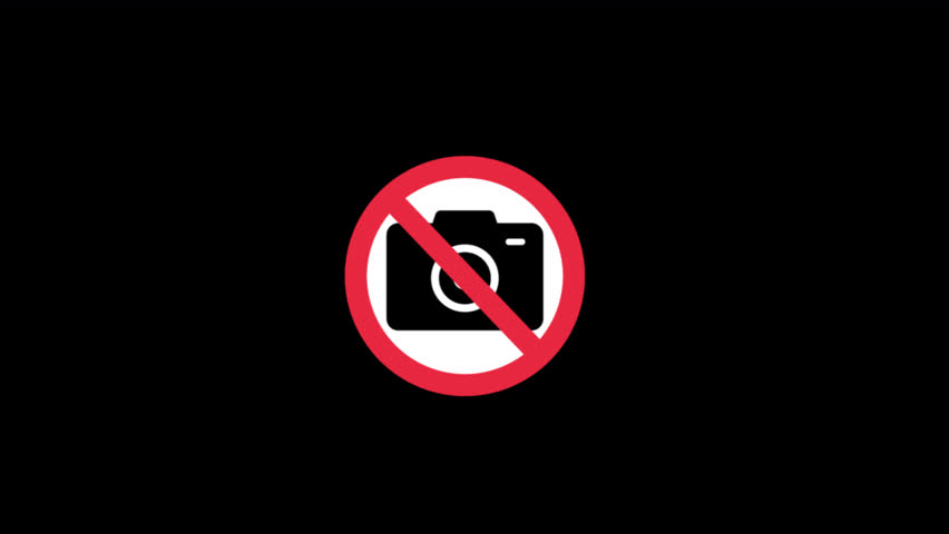 No Camera Icon. Photography Not Allowed Icon Animation Video - Transparent