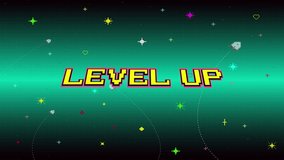 Level up, press start button, pixel art, 8 bit game, retro game, for game resources. - Powered by Shutterstock - Get 15% off with code: PIKWIZARD15