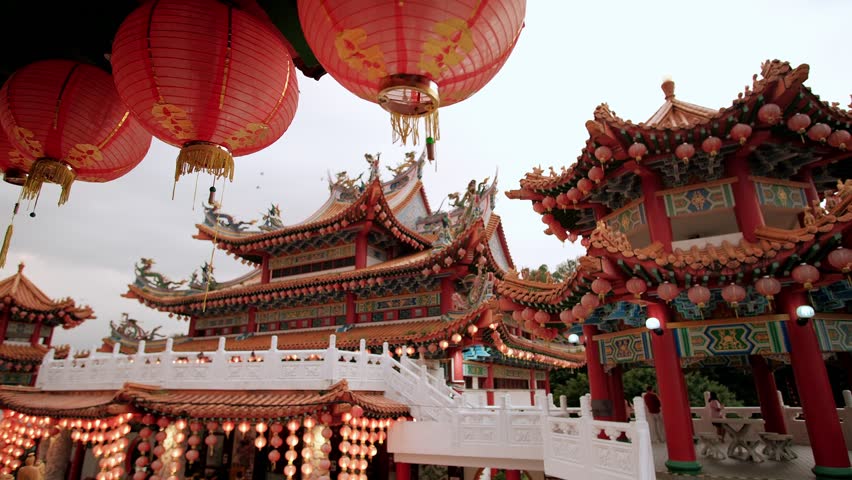 Thean hou temple, a chinese temple in kuala lumpur, malaysia, features a large statue of guanyin, the goddess of mercy