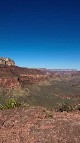 Awe-Inspiring Inner Grand Canyon Landscape and Trail (Grand Canyon National Park, Arizona, USA)