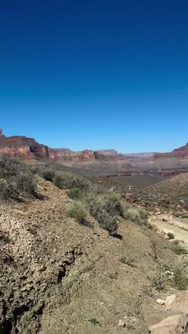 Panning Across Gorgeous Grand Canyon Landscape (Grand Canyon National Park, Arizona, USA)