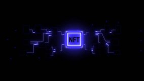 NFT Blockchain Technology Digital Art Cryptocurrency Network Animation Futuristic Neon Glow. Futuristic NFT And Blockchain Animation Featuring Neon Glow And Secure Crypto Transactions. - Powered by Shutterstock - Get 15% off with code: PIKWIZARD15