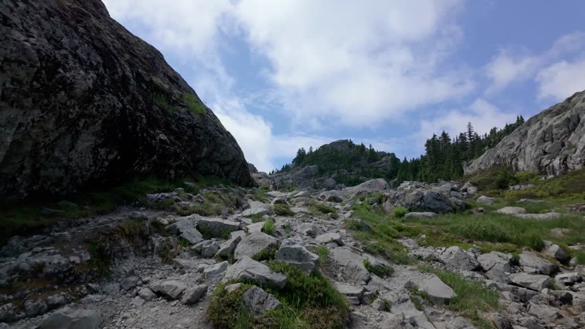 Scenic Rocky Mountain Hiking Trail in North Vancouver, British Columbia, Offering Rugged Outdoor Adventure