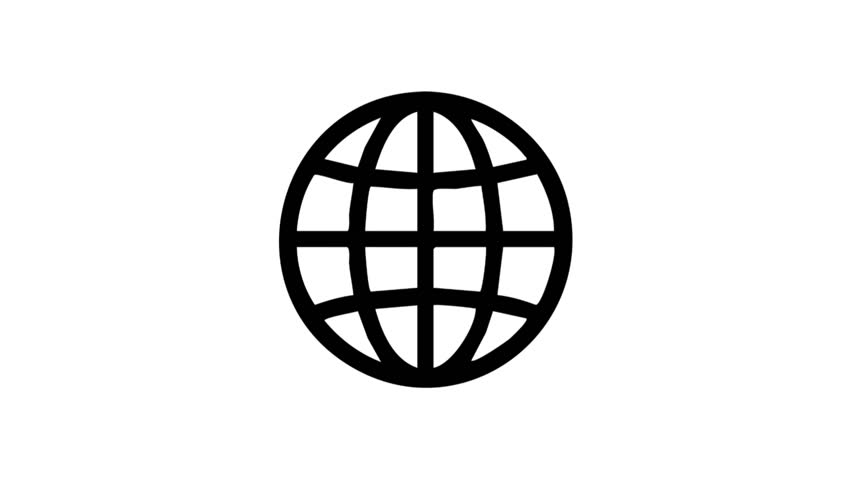 Globe icon isolated on white background