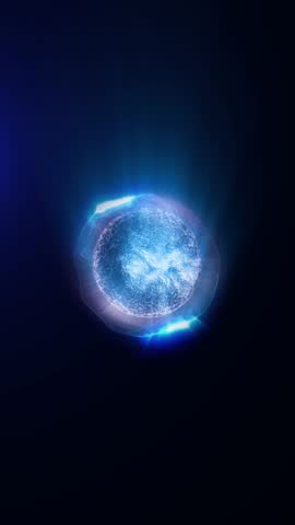 Study of cell division through a microscope. Abstract animation of cells for any medical, technological and similar projects.
