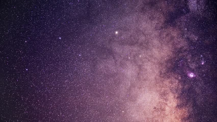 Close-up Milky Way galaxy, starry sky  timelapse . Deep space background. 