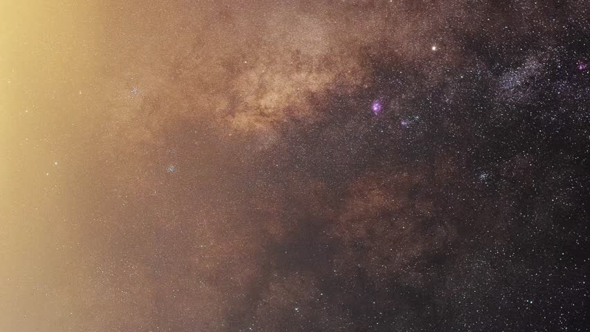 Close-up Milky Way galaxy, starry sky  timelapse . Deep space background. 