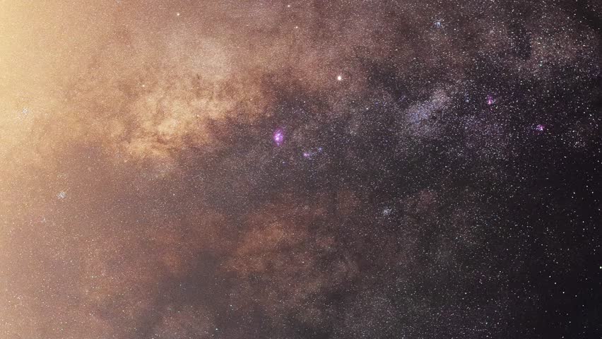 Close-up Milky Way galaxy, starry sky  timelapse . Deep space background. 