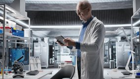 Portrait of professional scientist analyzing samples in modern laboratory, medical discovery process involves biotechnology research and molecular science. Healthcare data innovation. Camera A. - Powered by Shutterstock - Get 15% off with code: PIKWIZARD15