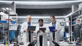 Portrait of diverse group of experts in the science lab conduct a research study, reflecting diagnostics and laboratory analysis. Staff advancing biochemistry and healthcare innovation. Camera A. - Powered by Shutterstock - Get 15% off with code: PIKWIZARD15