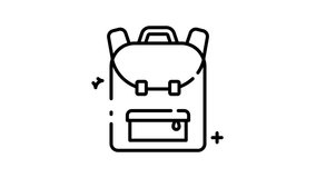 Professional school bag icon animation. Suitable for education, student, and school-related projects. Loopable with an alpha channel. - Powered by Shutterstock - Get 15% off with code: PIKWIZARD15