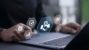 Business joint venture concept. Partnerships, business ecosystems, data exchange customer connection, teamwork and successful business. - Powered by Shutterstock - Get 15% off with code: PIKWIZARD15