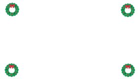 Animated Christmas frame decorated with a festive wreath border, perfect for holiday greetings, invitations, winter cards, and seasonal celebration designs. - Powered by Shutterstock - Get 15% off with code: PIKWIZARD15