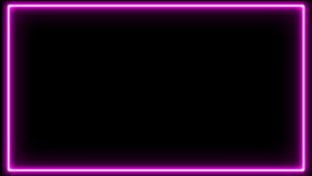 Vivid Pink Neon Rectangle Frame on Black Background border - Powered by Shutterstock - Get 15% off with code: PIKWIZARD15