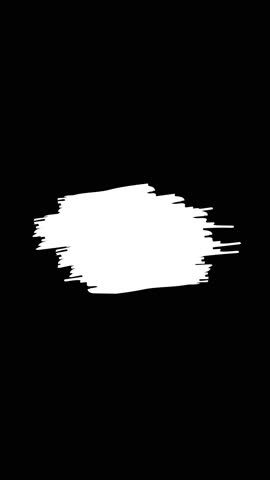 Animation of White Paint Brush Strokes on Transparent Background. Alpha Channel Included.