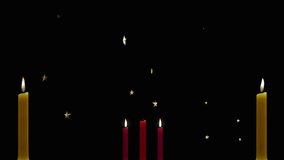 Festive, animated celebration with flickering candles and golden stars. Perfect for holidays, anniversaries, or memorial events with warmth and magic. - Powered by Shutterstock - Get 15% off with code: PIKWIZARD15