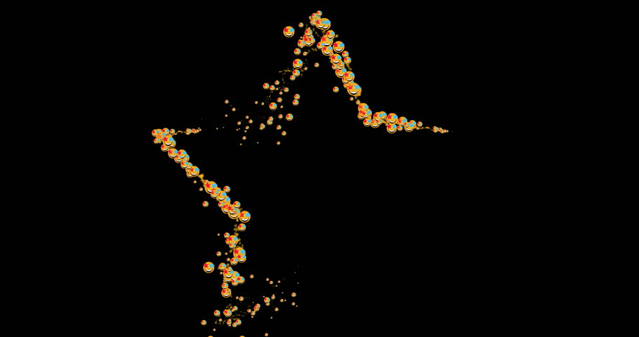 Social Media Particles Forming Star Trail In 4K.Glitter Social Media Particle Star Trail for Awards, Anniversary, Weddings, Valentine's Day, and Festival. Glitter Star Trail on BG with copy space.