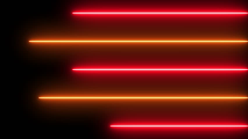 4K Animated neon lines on a sleek dark background and copy space.Abstract lines for nightclubs,live streams,web design,social media.Neon lines that move with rhythm, style, and pure digital energy