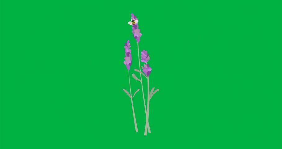 At start bee perching on lavender sparking aura pulsing and transparent canvas flickering. Flora, pollination, digital art, vibrant, nature, abstract, ecosystem