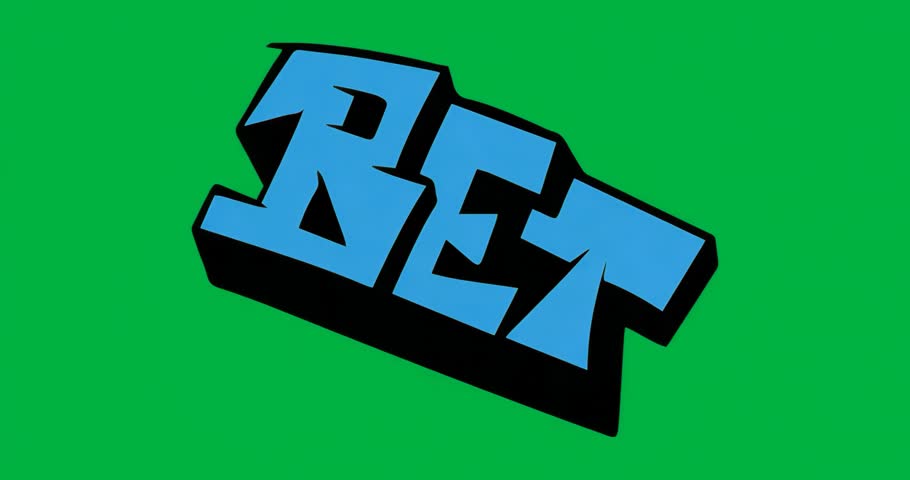 During reveal BET logo rotating, pulsing over pixel border showing brand on transparent background. Branding, digital art, motion graphics, futuristic, visual identity, animation, multimedia