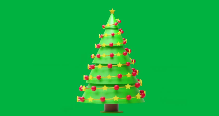 Designer embedding layered Christmas tree with star, bauble ornaments on transparent background. Festive, holiday, celebration, decoration, minimalist, vibrant, seasonal