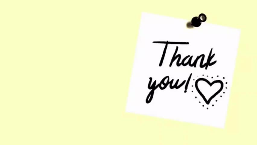 thank you note animation for video - Powered by Shutterstock - Get 15% off with code: PIKWIZARD15