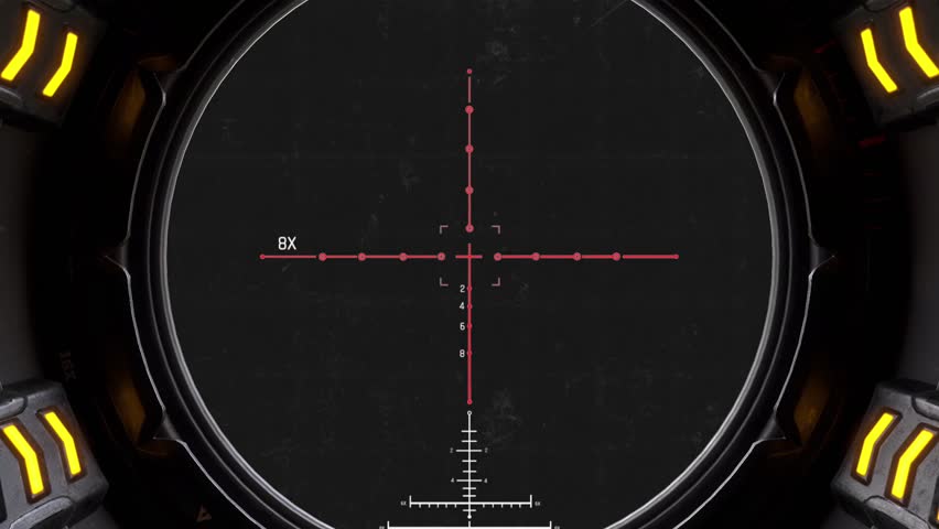 Digital high-tech hologram Video game circle binocular technology, game binocular background. 3D illustration