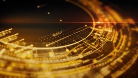 Futuristic digital interface with dynamic matrix motion, abstract data flow, high-tech circular HUD elements, cyber technology background animation - Powered by Shutterstock - Get 15% off with code: PIKWIZARD15