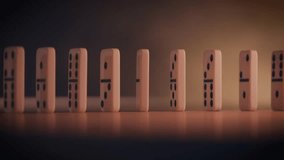 Close-up of dominoes toppling, capturing motion, chain reaction, and playful or strategic setup in a dynamic and visually engaging scene. - Powered by Shutterstock - Get 15% off with code: PIKWIZARD15