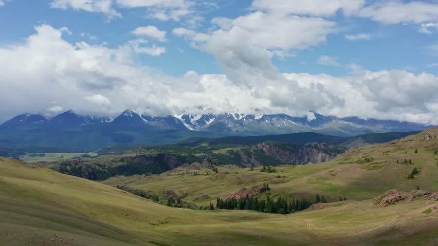 Aerial view of the mountain range