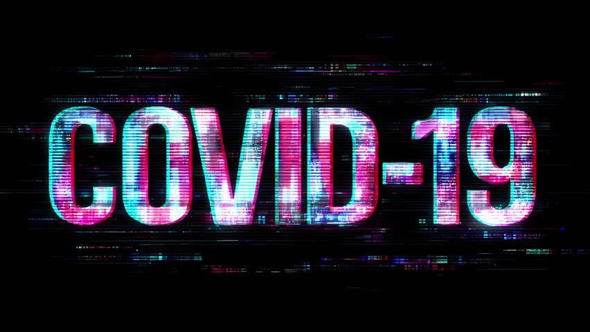 This vivid stop motion animation showcases the influence of COVID-19 through colorful digital glitch effects. Each frame presents a unique interpretation against a stark black background