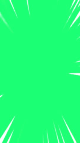  fast and energetic animation showing white comic style speed lines bursting from center on chroma key green background, white streaks expand smoothly from the centre, White Speed Lines motion graphic
