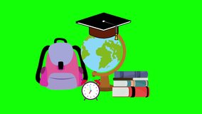 Academic kit with globe, graduation hat, books and alarm clock - Powered by Shutterstock - Get 15% off with code: PIKWIZARD15