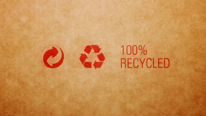 Creative stop motion animation showing “100% Recycled” text made from eco-friendly materials, symbolizing sustainability, green living, and environmental awareness. Perfect for education and nature