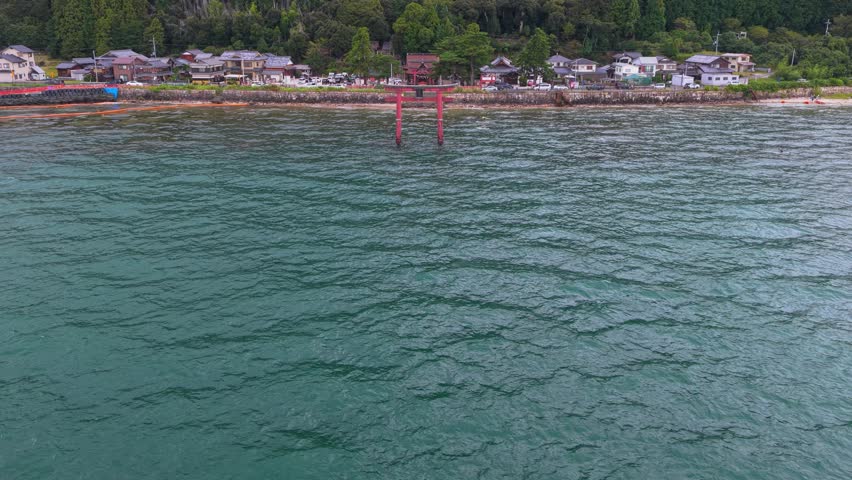 Mysterious Torii Gate in Water, Shirahige Shrine in Shiga Japan