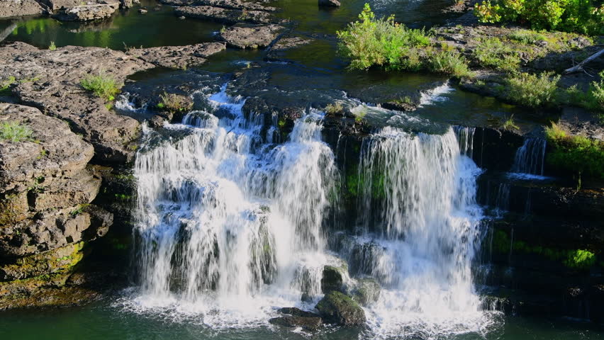 Beautiful waterfall at Rock Island State Park in Tennessee shows how nature for its landscape and surreal scenery.