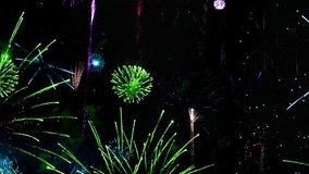 Neon abstract view celebrate animation, 4K Christmas tree xmas texture glow, usa star holiday snowflake background Xmas gold color element fireworks holiday, 2025 happy new year title next neon light - Powered by Shutterstock - Get 15% off with code: PIKWIZARD15