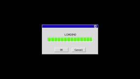 Loading process bar in a retro computer window. - Powered by Shutterstock - Get 15% off with code: PIKWIZARD15