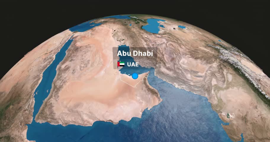Abu Dhabi to London 4K Animated Map – International Flight Route Animation for Aviation and Business Projects