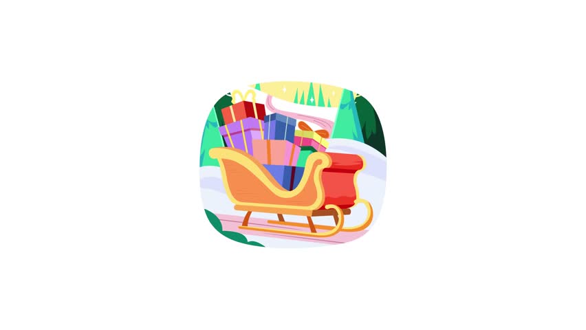 Modern Christmas Flat Style Illustrations 
